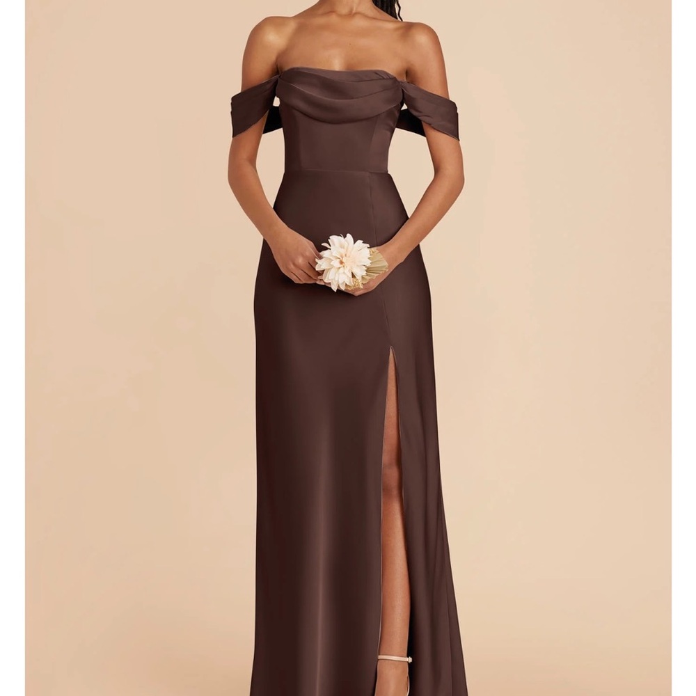 Birdy Grey Mia bridesmaid dress in matte satin espresso